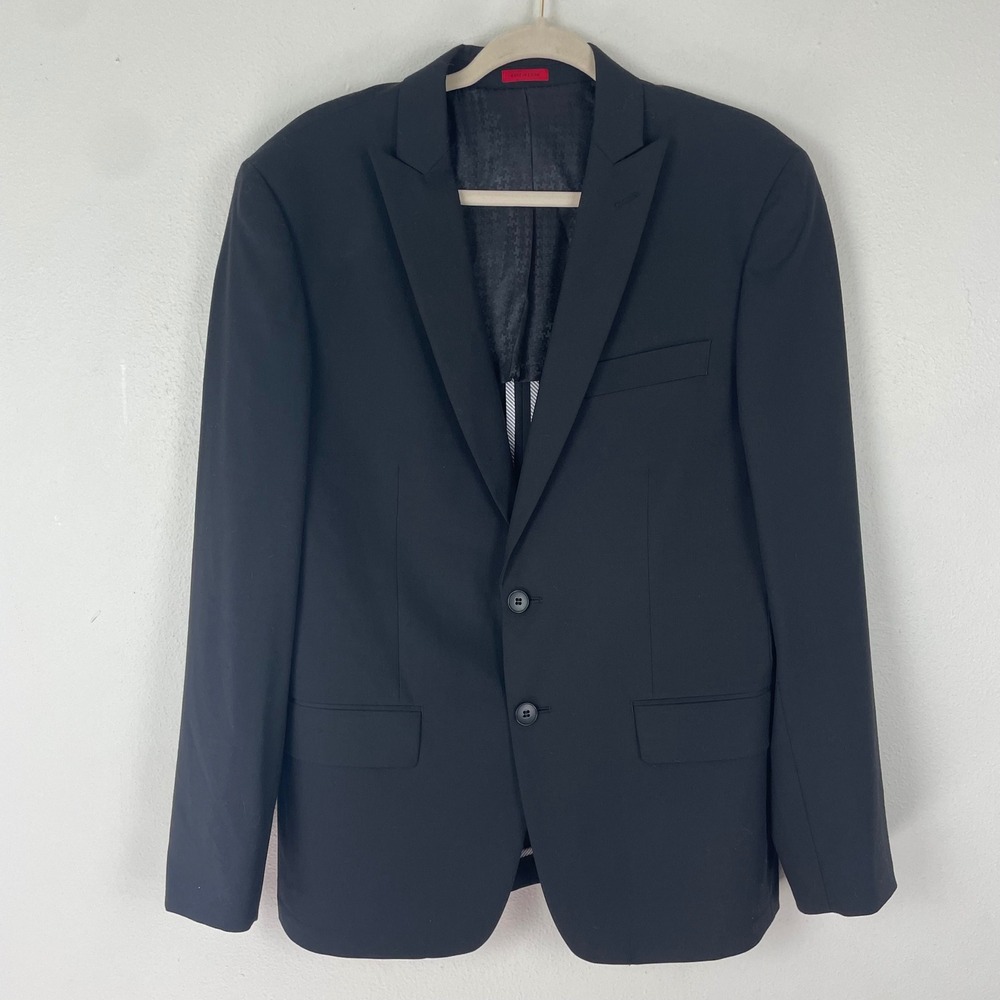 John Varvatos U.S.A. Men's‎ Black 40R Two-Button Blazer Jacket Workwear Formal